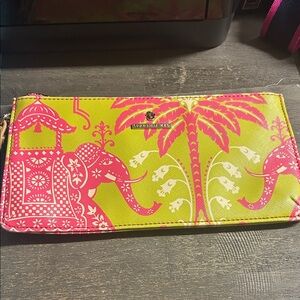 Spartina 449 Pink & Lime Palm Print Wristlet